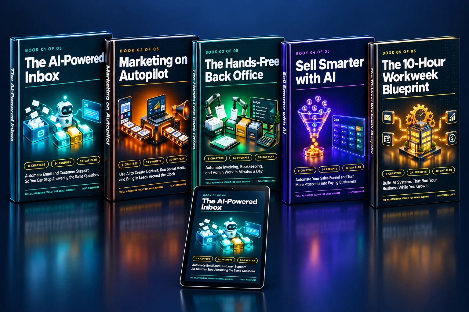 The AI Automation Toolkit bundle: five ebooks and the 120-prompt vault
