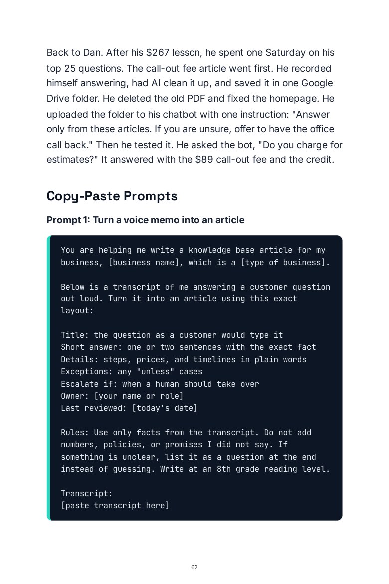 Copy-paste prompt page